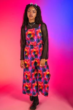 Lucy & Yak Presley - Cotton Jumpsuit in Digital Blur Print New