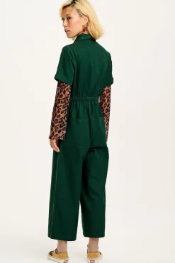 Lucy & Yak Ragan - Cotton Jumpsuit in Posy Green New