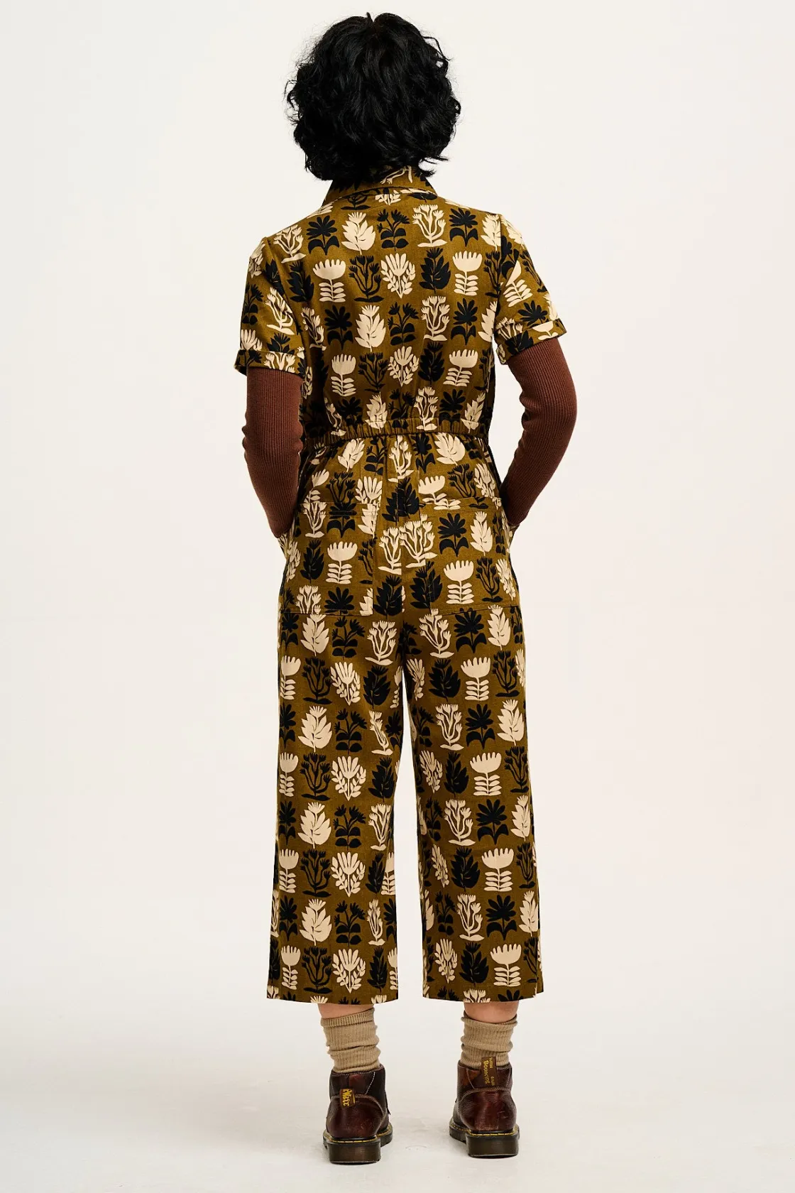 Lucy & Yak Ragan - Cotton Jumpsuit in Green Zela Print Fashion