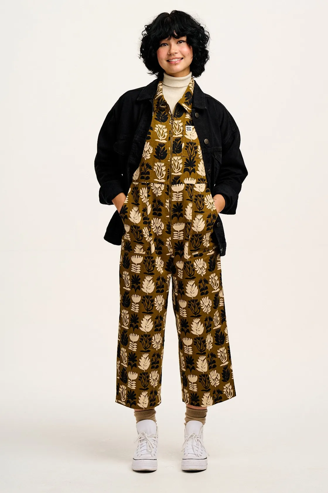 Lucy & Yak Ragan - Cotton Jumpsuit in Green Zela Print Fashion