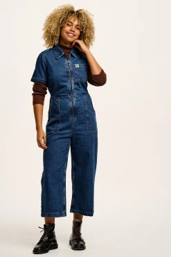 Lucy & Yak Ragan - Denim Jumpsuit in Mid Wash Blue Best