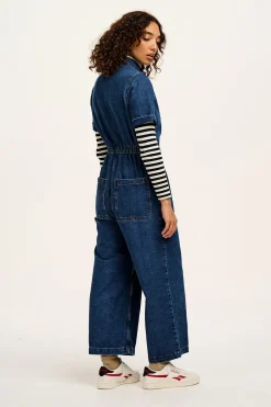 Lucy & Yak Ragan - Denim Jumpsuit in Mid Wash Blue Best