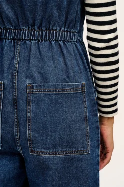 Lucy & Yak Ragan - Denim Jumpsuit in Mid Wash Blue Best