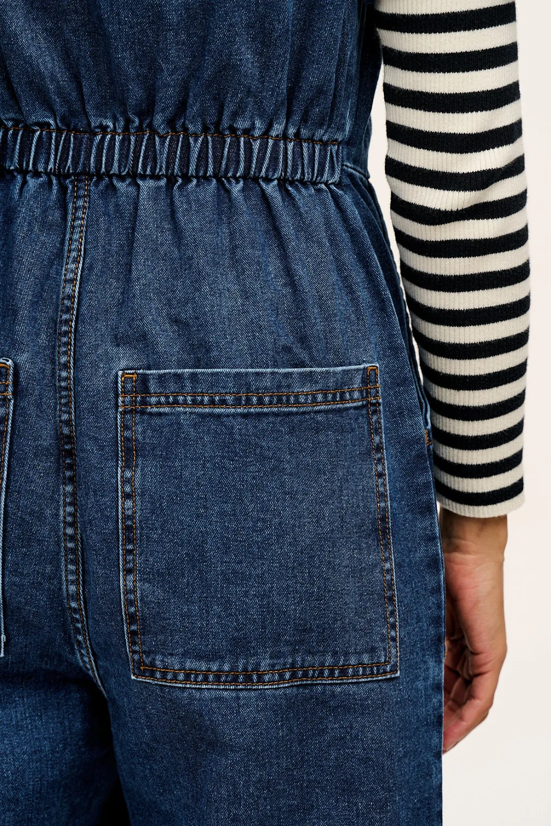 Lucy & Yak Ragan - Denim Jumpsuit in Mid Wash Blue Best
