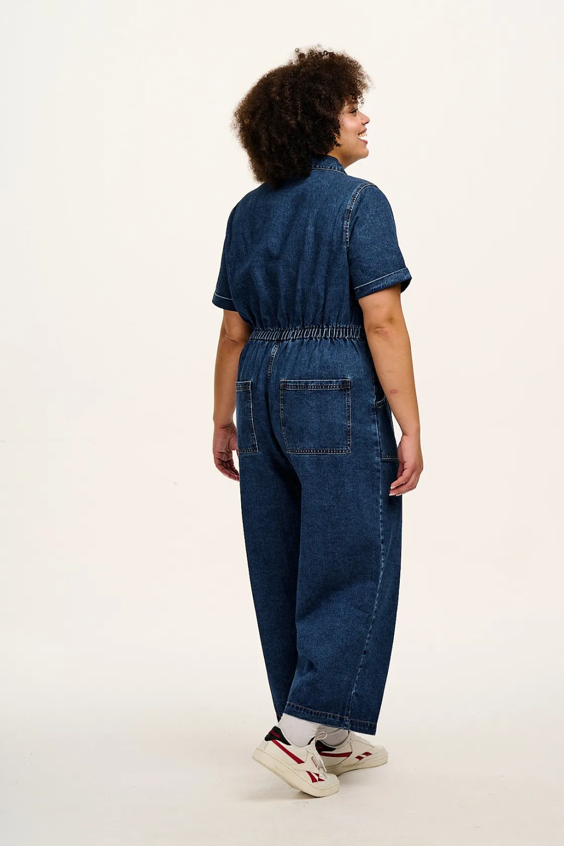 Lucy & Yak Ragan - Denim Jumpsuit in Mid Wash Blue Best