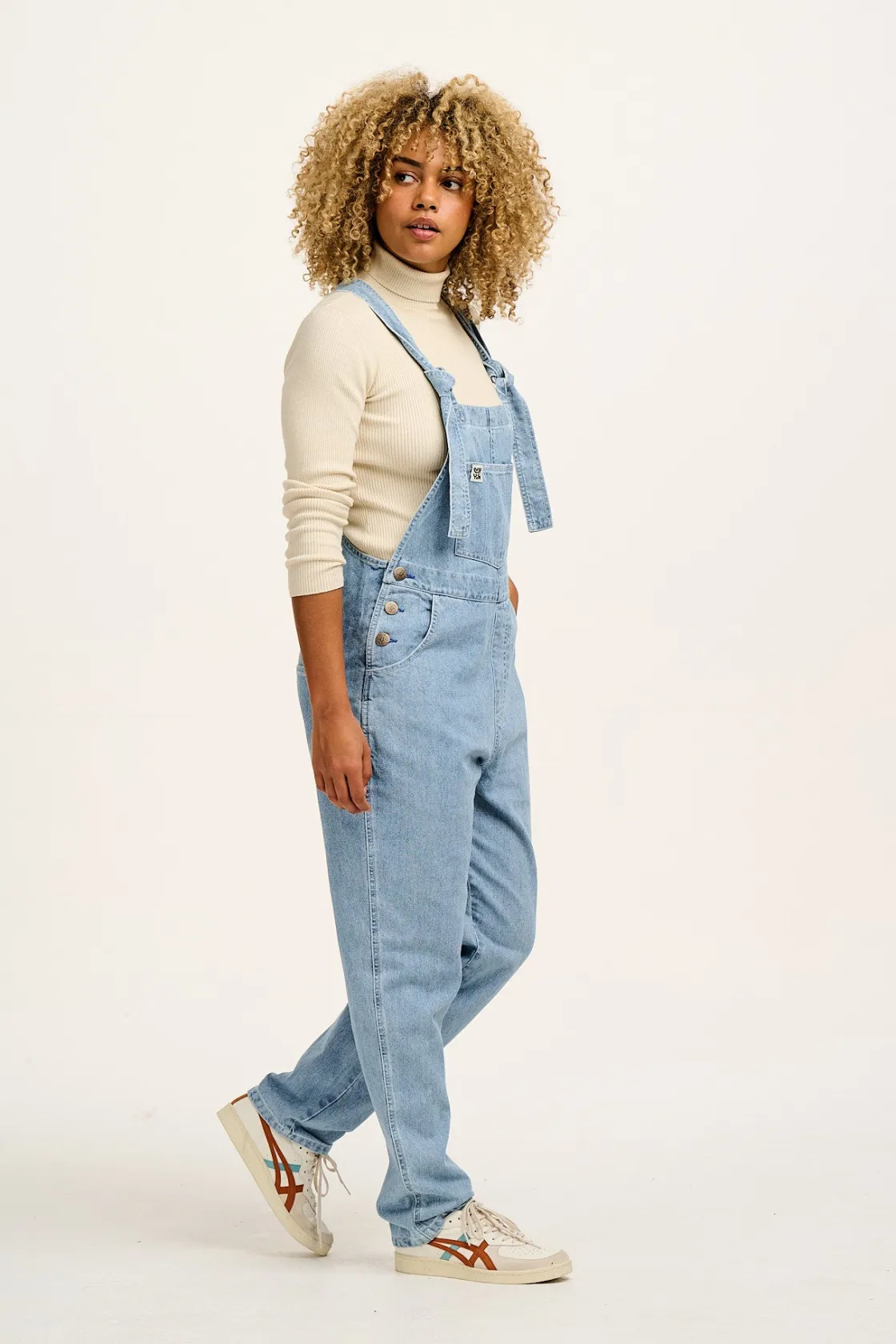 Lucy & Yak Reuben - Denim Dungarees in Light Wash Blue Discount