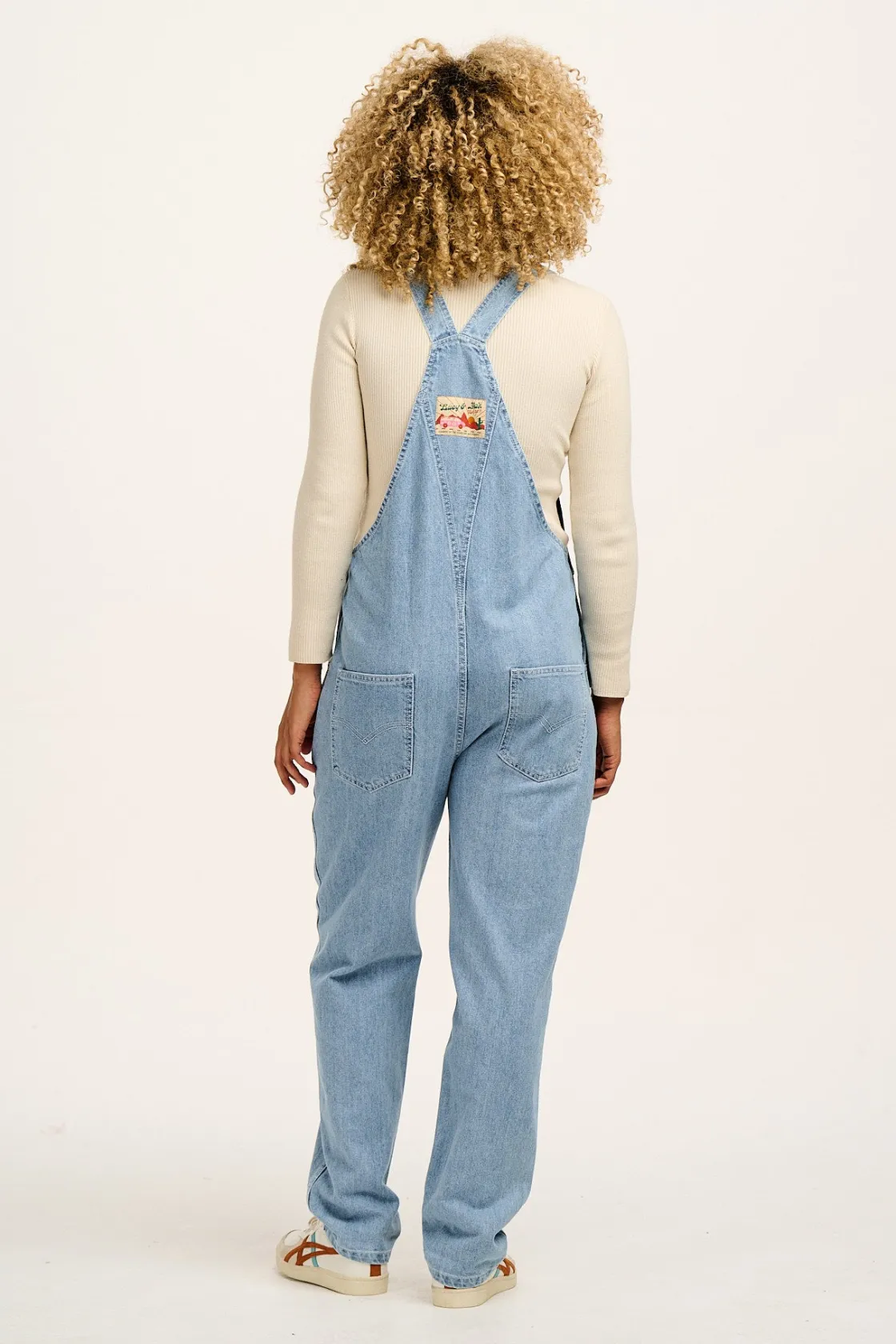 Lucy & Yak Reuben - Denim Dungarees in Light Wash Blue Discount