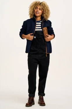 Lucy & Yak Reuben - Denim Dungarees in Washed Black Hot