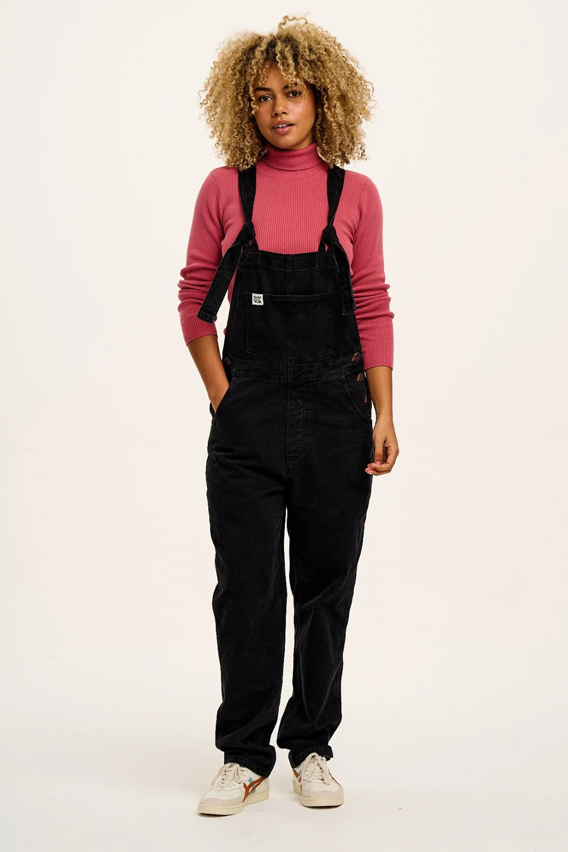 Lucy & Yak Reuben - Denim Dungarees in Washed Black Hot