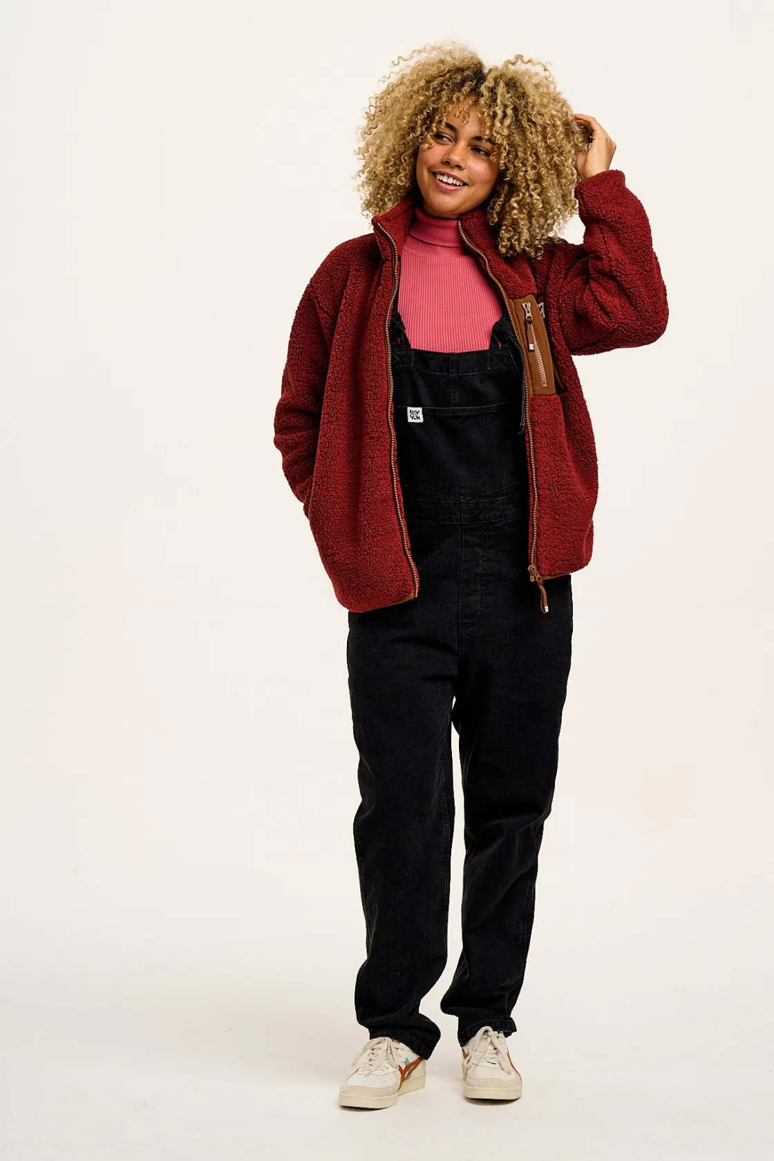 Lucy & Yak Reuben - Denim Dungarees in Washed Black Hot