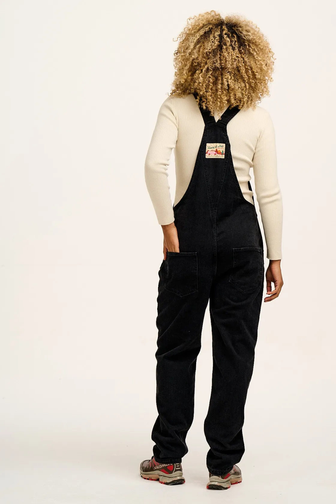 Lucy & Yak Reuben - Denim Dungarees in Washed Black Hot