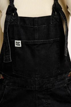 Lucy & Yak Reuben - Denim Dungarees in Washed Black Hot