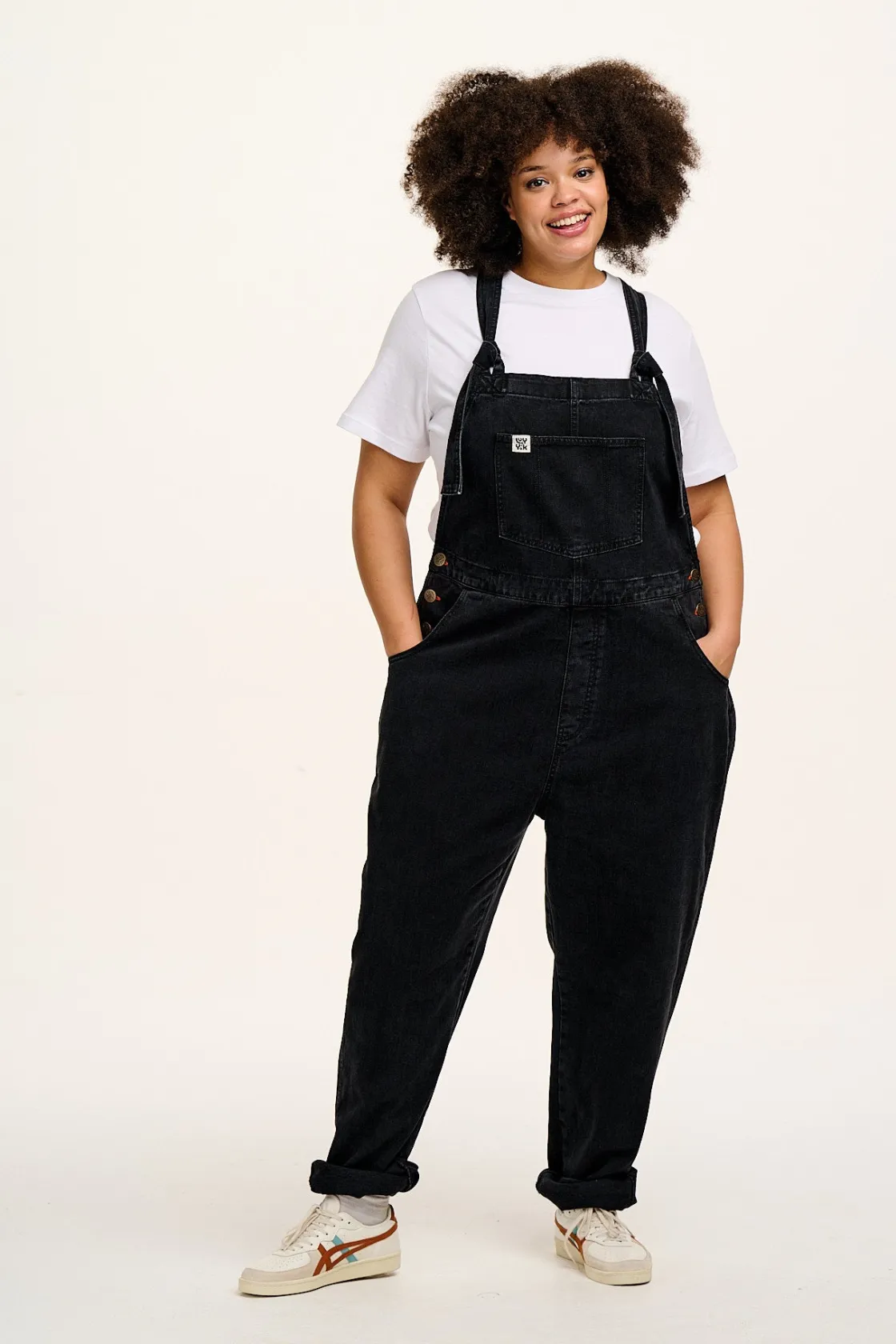 Lucy & Yak Reuben - Denim Dungarees in Washed Black Hot
