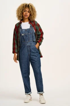 Lucy & Yak Reuben - Denim Dungarees in Mid Wash Blue Fashion