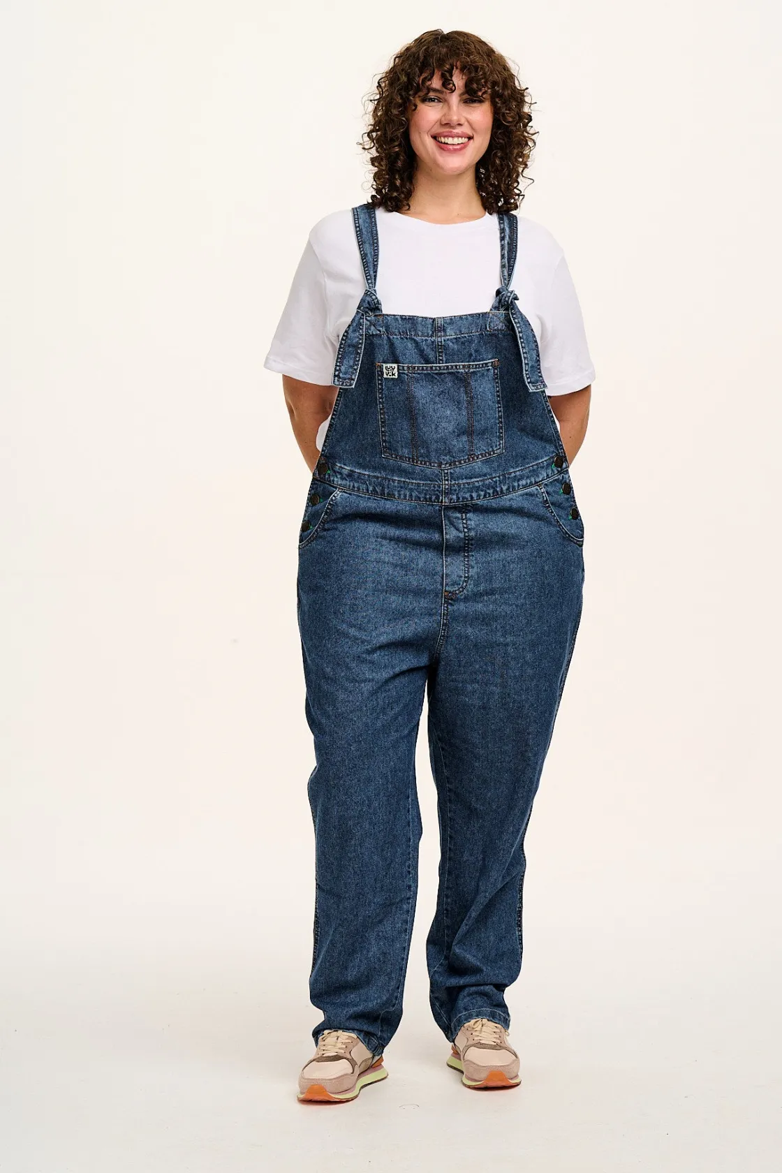 Lucy & Yak Reuben - Denim Dungarees in Mid Wash Blue Fashion