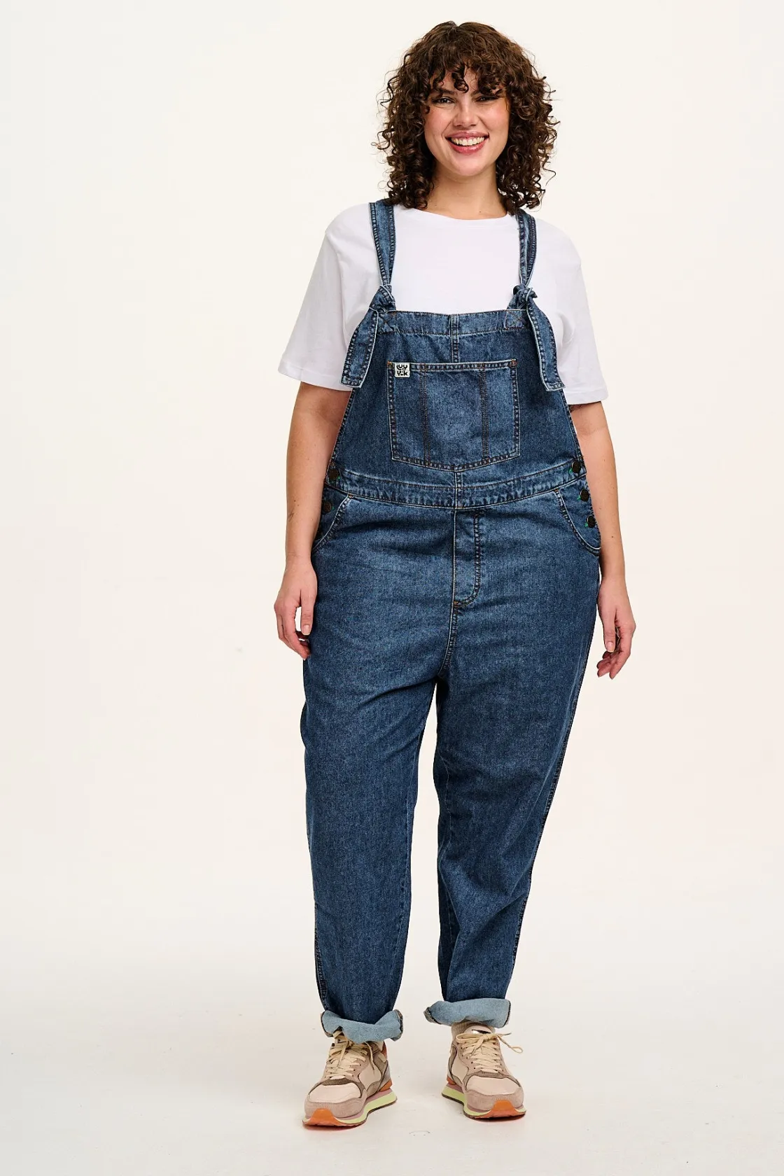 Lucy & Yak Reuben - Denim Dungarees in Mid Wash Blue Fashion