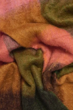 Lucy & Yak Rowan - Super Soft Scarf in Orange & Pink Checkerboard Online