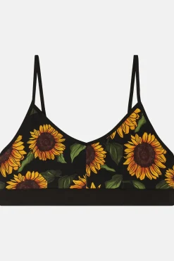 Lucy & Yak Ruby - Crop Top Cotton & Bamboo Bralette in Sunflower Print Online