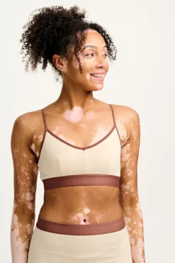 Lucy & Yak Ruby - Crop Top Cotton & Bamboo Bralette in Ecru New