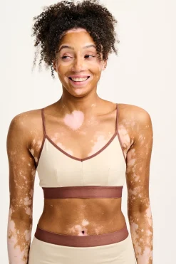 Lucy & Yak Ruby - Crop Top Cotton & Bamboo Bralette in Ecru New