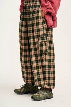 Lucy & Yak Rumi - Cargo Brushed Cotton Trousers in Annie Tartan Print Fashion