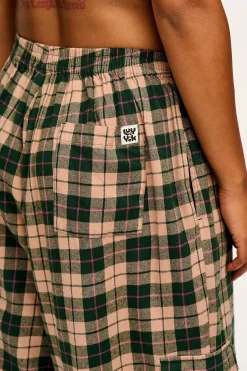 Lucy & Yak Rumi - Cargo Brushed Cotton Trousers in Annie Tartan Print Fashion