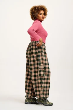 Lucy & Yak Rumi - Cargo Brushed Cotton Trousers in Annie Tartan Print Fashion