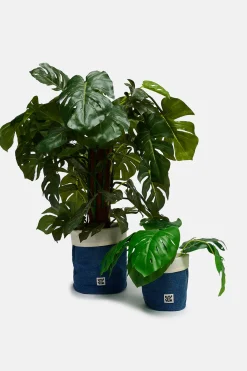 Lucy & Yak Runa - Plant Pot Covers in Mid Wash Print (2 Pack) Best