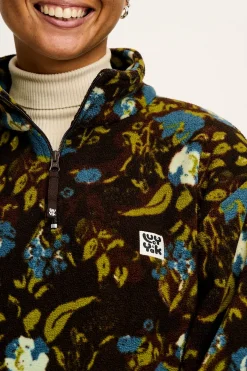 Lucy & Yak Stevie - Polar Fleece in Oak Brown Ingrid Floral Print Clearance