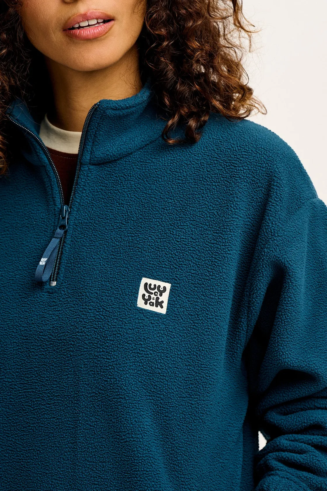 Lucy & Yak Stevie - Soft Polar Fleece in Twilight Blue Best