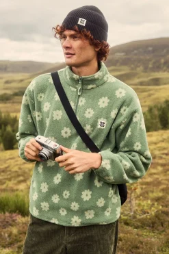 Lucy & Yak Stevie - Soft Polar Fleece in Green Delano Floral Print Online
