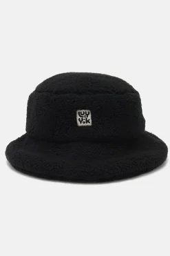 Lucy & Yak Travis - Borg Fleece Bucket Hat in Black Fashion