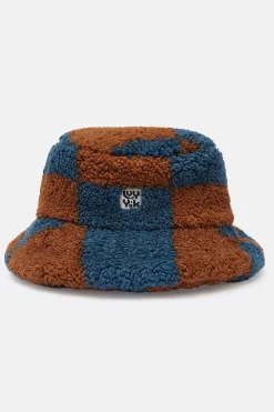Lucy & Yak Travis - Borg Fleece Bucket Hat in Chester Check Print Outlet