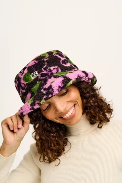 Lucy & Yak Travis - Borg Fleece Bucket Hat in Wilderly Print New