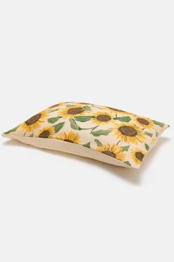 Lucy & Yak Yolanda - Soft Cotton Bed Sheets in Cream Sunflower Print Outlet